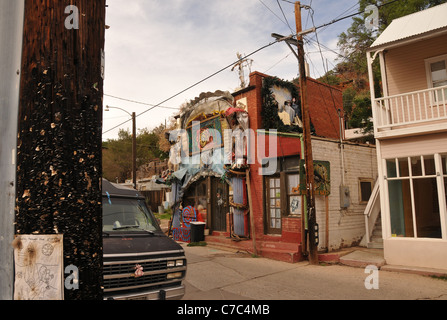 Un rame storica città mineraria nel sud dell'Arizona, Bisbee, Arizona, Stati Uniti. Foto Stock