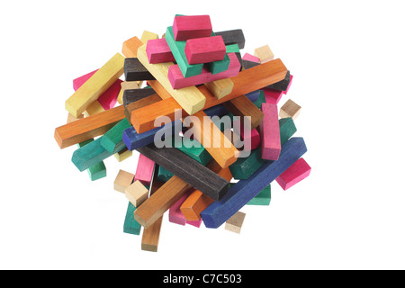 Giocattolo di legno blocchi di costruzione Foto Stock