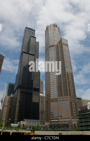 Willis Tower, precedentemente Sears Tower e 311 South Wacker Drive, Chicago, Illinois, Stati Uniti d'America Foto Stock