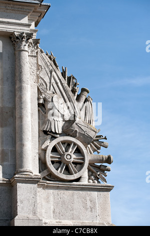 Dettaglio dell'acqua di ingresso di gate di Tilbury Fort in Essex Foto Stock