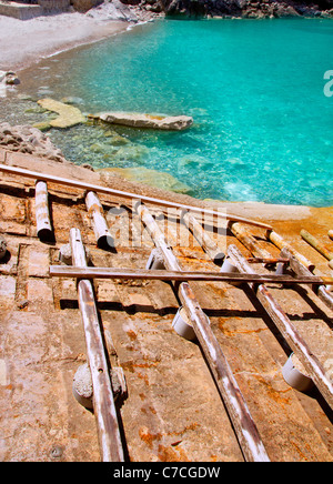 Escorca Sa Calobra beach a Maiorca Isole Baleari Spagna Foto Stock