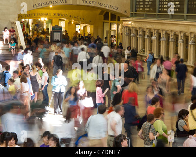 Rush Hour folla,atrio principale, Grand Central Terminal, NYC Foto Stock
