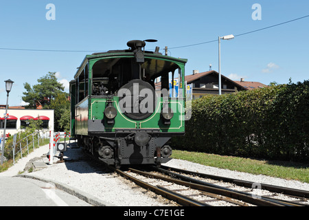 Chiemsee-Bahn treno a vapore, Prien Alta Baviera Germania Foto Stock