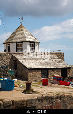 Charlestown quayside, St Austell, Cornwall nel Maggio Foto Stock