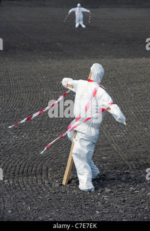 Scarecrows a Raffrey, County Down. Foto Stock