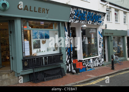 Brighton street art Nord Laines Foto Stock