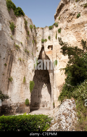 Orecchio di Dionisio, parco archeologico Neapolis, Siracusa, Sicilia, Italia Foto Stock