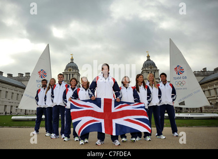 TeamGB annuncia il primo gli atleti devono essere selezionati per le Olimpiadi di Londra 2012. Vecchio Collegio Navale. Greenwich. Londra Foto Stock