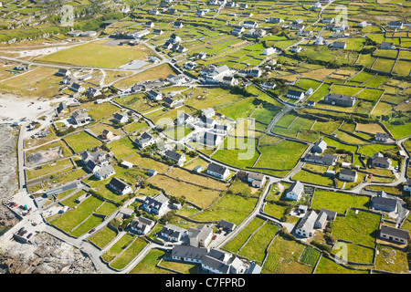 Paesaggio di antenna di Inisheer Isola, parte delle Isole Aran, Irlanda. Foto Stock