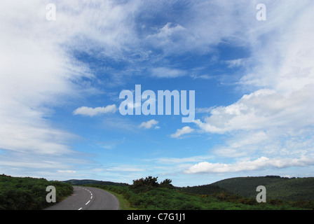 Country Road B3344 verso Manaton Devon Regno Unito Foto Stock