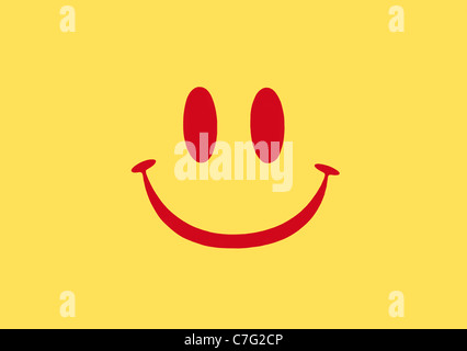 Smiley face foto colori grafico confine Foto Stock