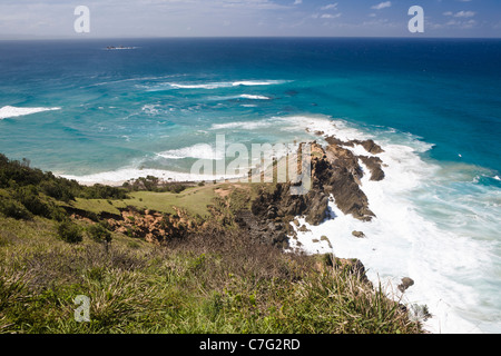 Cape Byron riserva operazioni automatiche di fine campo a piedi via, Byron Bay, Australia Foto Stock