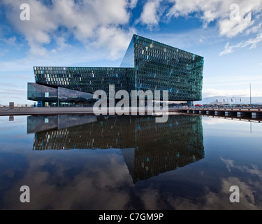 Harpa Concert Hall e il centro conferenze, Reykjavik Islanda Foto Stock