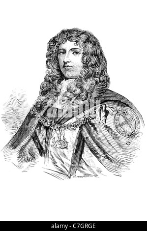 Ritratto di James Butler primo duca di Ormonde Anglo Irish più soldato comandante Kilcash Cavalier Royalist Cromwellian conquista Foto Stock