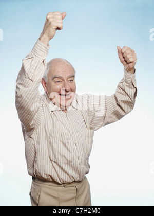 Senior uomo tifo Foto Stock