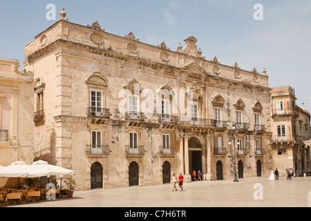 Palazzo Beneventano Del Bosco, Piazza Duomo Ortigia, Siracusa, Sicilia, Italia Foto Stock