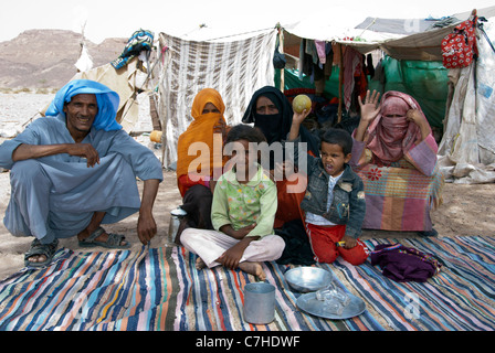 Muzeina famiglia beduina - Wadi Arada deserto - Penisola del Sinai, Egitto Foto Stock