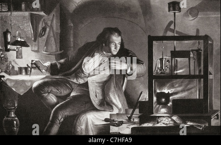 James Watt, 1736 - 1819. Scottish inventore e ingegnere meccanico. Da Bibby la pubblicazione annuale 1910. Foto Stock