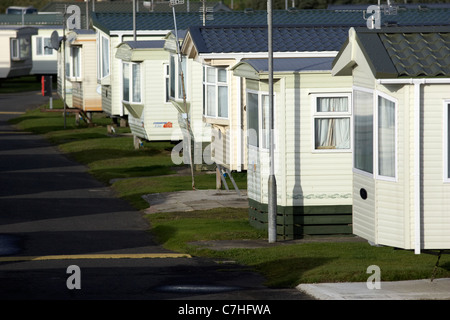 Static caravan park in castlerock county derry Londonderry Irlanda del Nord Regno Unito Foto Stock