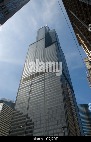 Willis Tower, precedentemente Sears Tower, Chicago, Illinois, Stati Uniti d'America Foto Stock