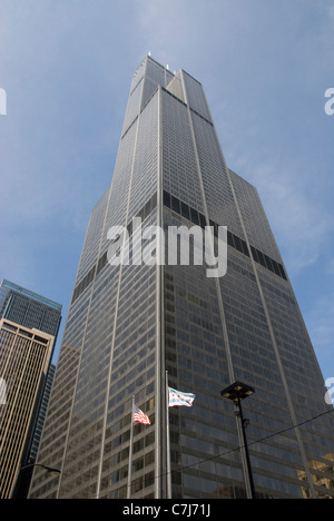 Willis Tower, precedentemente Sears Tower, Chicago, Illinois, Stati Uniti d'America Foto Stock