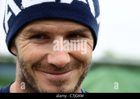 DAVID BECKHAM LOS ANGELES GALAXY CARSON FORMAZIONE LOS ANGELES CALIFORNIA USA 16 Settembre 2011 Foto Stock