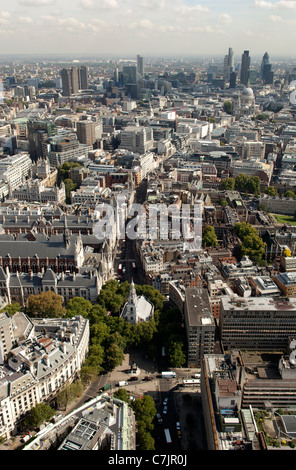 Fleet Street Londra dall'aria. Foto Stock