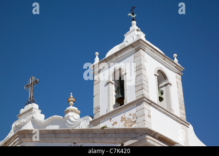 Il Portogallo, Algarve, Lagos, Igreja de Santa Maria la Chiesa Parrocchiale, Campanile Foto Stock