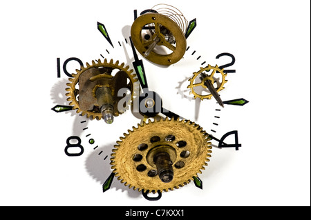 Scopo su bianco - attrezzo orologeria close up Foto Stock