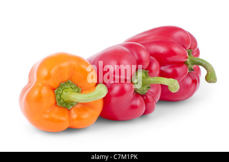 La paprika isolati su sfondo bianco Foto Stock