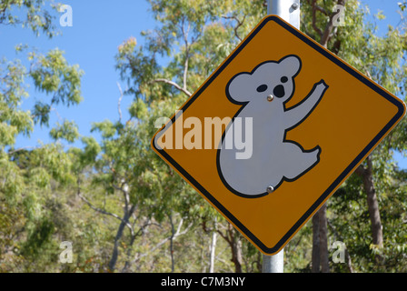 Il koala cartello stradale, picnic bay, Magnetic Island, Queensland, Australia Foto Stock