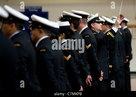 London Ontario, Canada. Settembre 24, 2011. Modifica del comando cerimonia al HMCS Prevost a Londra, Canada. Foto Stock