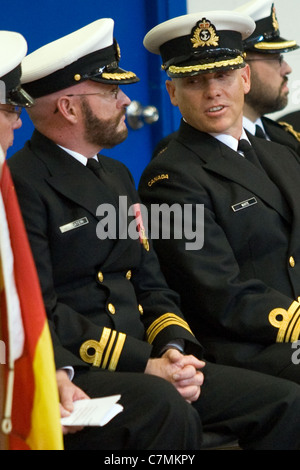 London Ontario, Canada. Settembre 24, 2011. Modifica del comando cerimonia al HMCS Prevost a Londra, Canada. Foto Stock