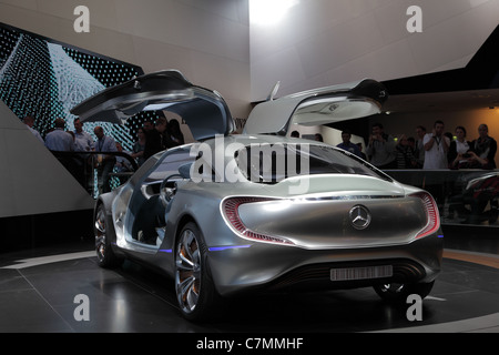 Francoforte - sett 24: Mercedes Benz concept car F125 al sessantaquattresimo IAA (Internationale Automobil Ausstellung) il 24 settembre 2011 Foto Stock