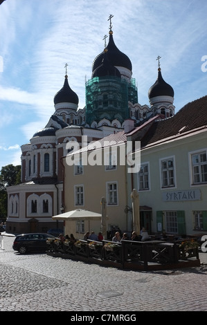 Street, alloggiamento, edifici Tallinn, Estonia Foto Stock