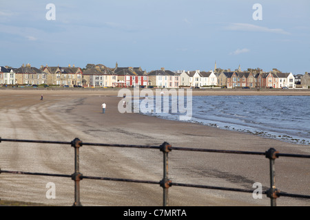 Percorso costiero dell'Ayrshire a Ardrossan South Beach, North Ayrshire, Scozia, Regno Unito Foto Stock