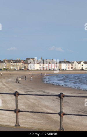 Percorso costiero dell'Ayrshire a Ardrossan South Beach, North Ayrshire, Scozia, Regno Unito Foto Stock