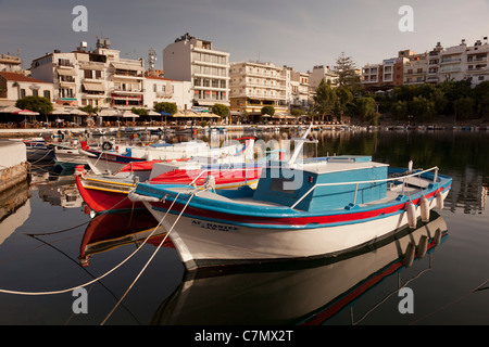 Agios Nikolaos,Lago di Voulismeni,Creta, Grecia Foto Stock