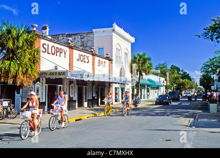 Sciatto Joe's Bar su Duval Street nella città vecchia sezione di Key West Florida Foto Stock