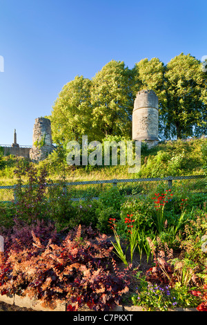 Ruderi del Castello normanno in Knaresborough, North Yorkshire. Foto Stock