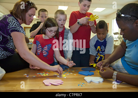 Programma After-School a Wesley House Centro Comunitario Foto Stock