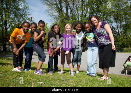 Programma After-School a Wesley House Centro Comunitario Foto Stock