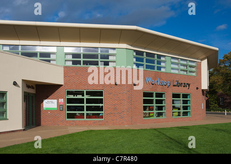 Worksop Biblioteca e ufficio di registro, Bassetlaw consiglio del distretto, Worksop, Nottinghamshire Foto Stock