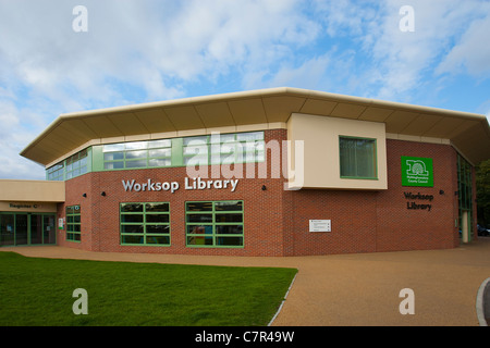 Worksop Biblioteca e ufficio di registro, Bassetlaw consiglio del distretto, Worksop, Nottinghamshire Foto Stock