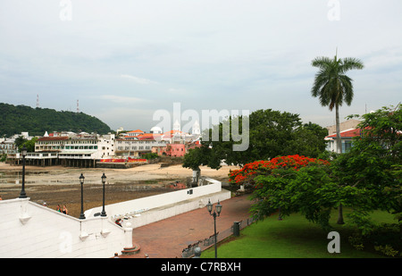 Las Bóvedas-Plaza de Francia, Casco Antiguo, Panama City. Foto Stock