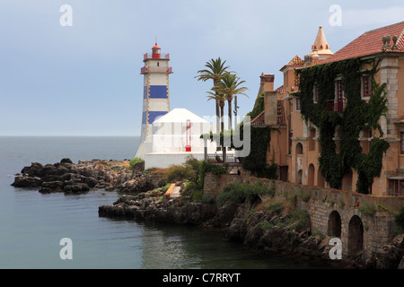 La Santa Marta faro a Cascais, Portogallo. Foto Stock