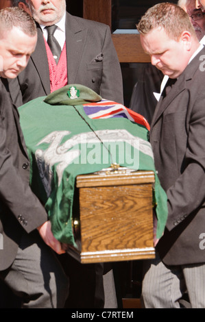 Funerali di Agustus Andrew 'Gusty' Spence, UVF fondatore e leader. BELFAST 28/09/2011 Foto Stock