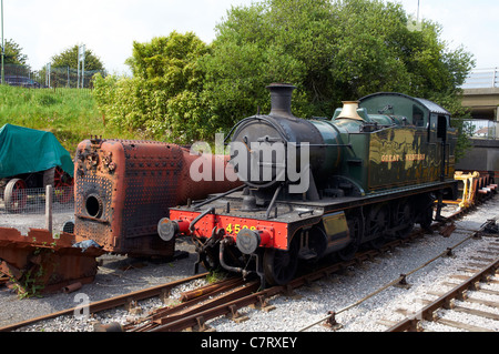 Dartmouth Steam Railway da Paignton a Kingswear (per Dartmouth) - una ferrovia turistica in Devon England. Foto Stock