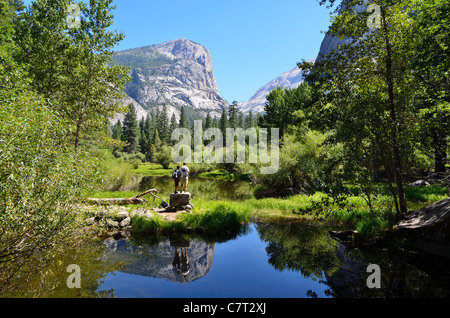 Mirror Lake. Parco Nazionale di Yosemite in California, Stati Uniti d'America.
