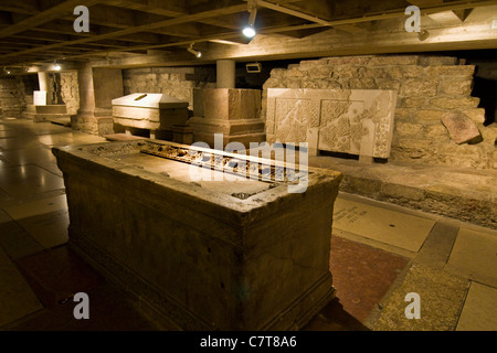 L'Italia, Trentino Alto Adige, Trento, interno del Duomo, la cripta Foto Stock